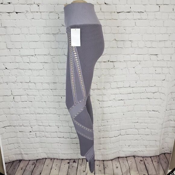 nux Principle Leggings Gray Jacquard S NWT - Picture 2 of 9